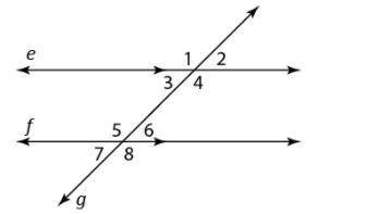 Which angle is congruent to ∠8? Select all that apply.
A. ∠1
B. ∠2
C. ∠3
D. ∠4
