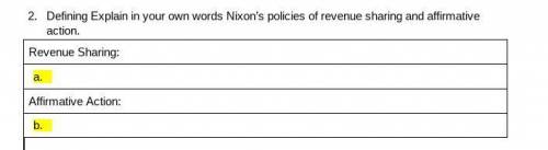 Explain in your own words Nixon’s policies of revenue sharing and affirmative action.