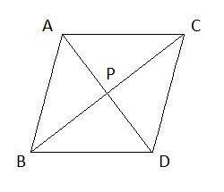 ABCD is a rhombus. If AB = 2x + 12 , AC = 7x - 3,