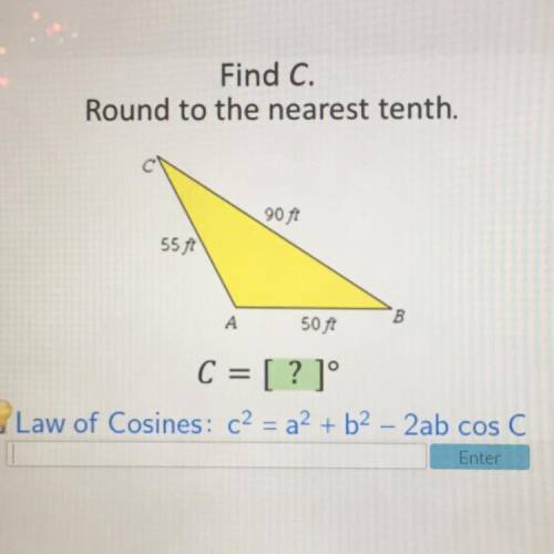 Find C.
Round to the nearest tenth