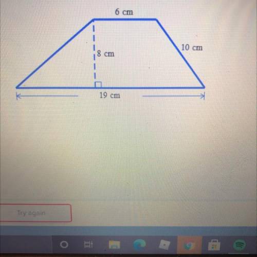 PLZZZ HELP WHAT IS THE AREA OF THIS TRAPEZOID?!?!?!