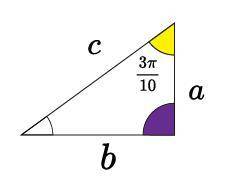 Solve for the opposite leg of the yellow angle 3 *pi/10. Sin 3pi/10=opposite/hypotenuse