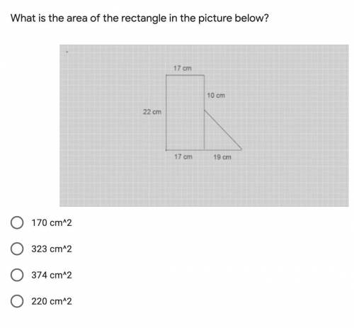 FIND THE AREA OF THE (RECTANGLE)