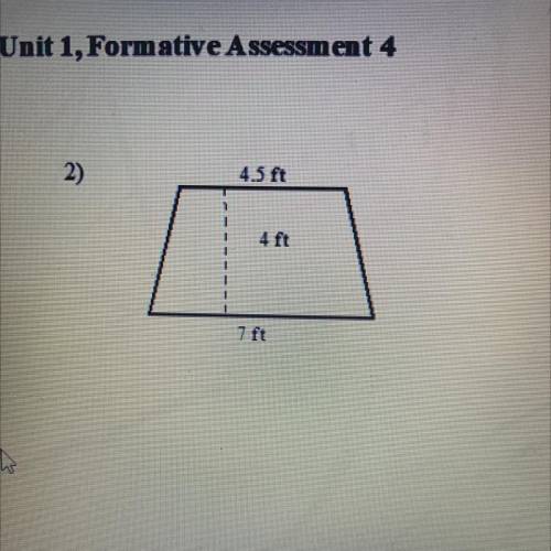 No links pls, this is middle school work, find the area to the shape?