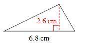 Find the area of the following triangle and round to the nearest tenths place.