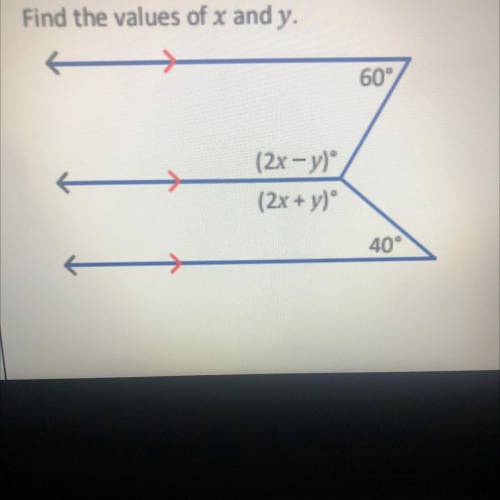 I need to know the value of x and y.