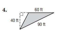 The area of a triangle can be found using the formula A = 1/2bh