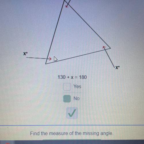 Fine the measure of the missing angle.