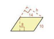 Find the value of h (parallelogram)