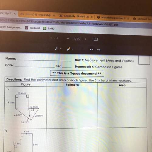 Please help find area and perimeter of compost ore figure... 70 points and if I figure out