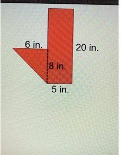 What is the total area of the shape?

124 inches squared
100 inches squared
21 inches squared
39 i