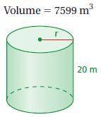 Find the missing dimension of the cylinder. Round your answer to the nearest whole number.