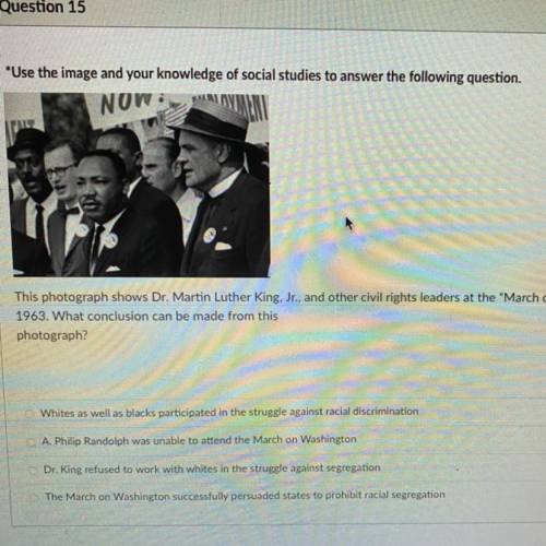 HELP ASAP WILL GIVE BRIENLIST

This photograph shows Dr. Martin Luther King, Jr., and other civil