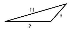Which could not be the length of the unknown side of the triangle?

A. 12
B. 14
C. 15
D. 18