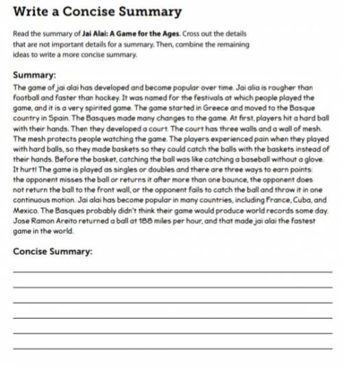 Write a Concise Summary