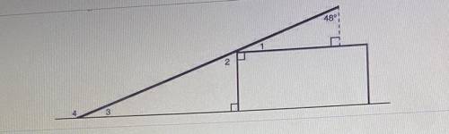 Carlos wants to build a ramp like the one shown in the diagram below.

What are the measures of An
