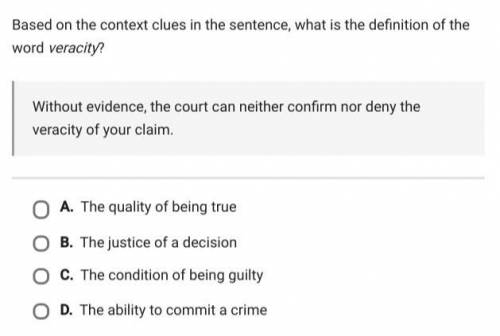 I need help with this question, thanks. ヾ(〃^∇^)ﾉ:

Without evidence, the court can neither confirm