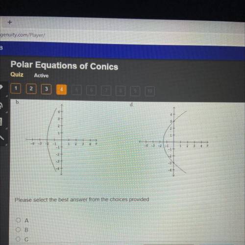 Determine the graph of the polar equation
r=6/2 - 2 cos 0