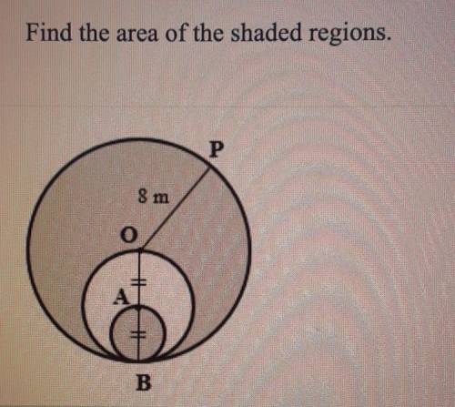 Help meeeeee plzzzzzz asap Find the area of the shaded regions.​