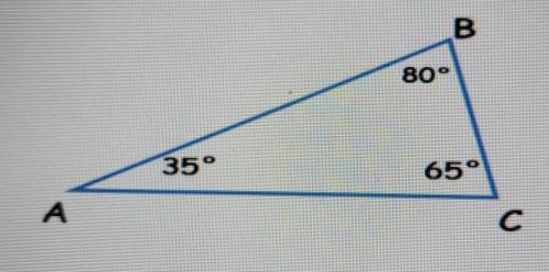 PLZ HELP TEST IS DUE

look at the triangle below. which ordering shows the lengths of the sides of