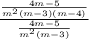 \frac{\frac{4m-5}{m^2(m-3)(m-4)}}{\frac{4m-5}{m^2(m-3)}}