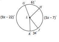 PLEASE DON'T IGNORE (geometry)
Find X and arc KGH