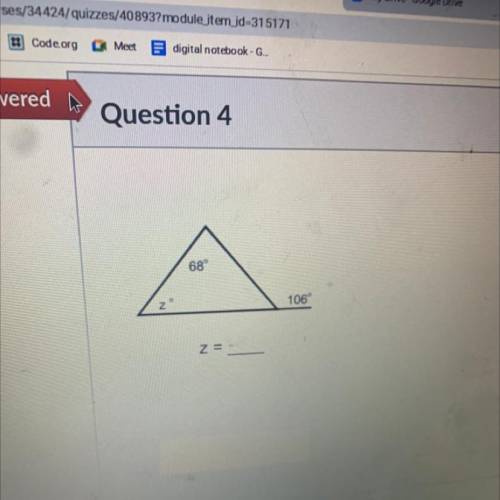 Solve for angle Z please help