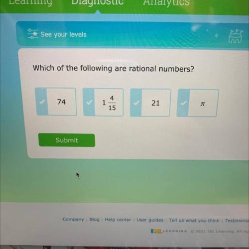 Which of the following are rational numbers