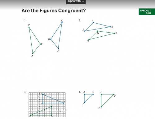 Are the following figures Congruent, and similar? I need help please.