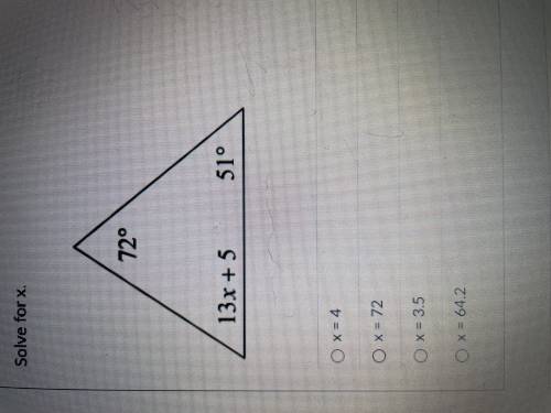 Solve for x. Pls and thank you