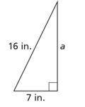 What is the length of side a? Round to the nearest tenth of an inch.