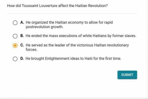 How did Toussaint L'Ouverture affect the Haitian revolution.
ASAP
