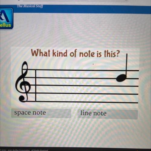 What kind of note is this?
space note
line note