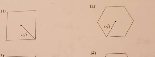 Find the area of each regular polygon. Round your answer to the nearest tenth if necessary​