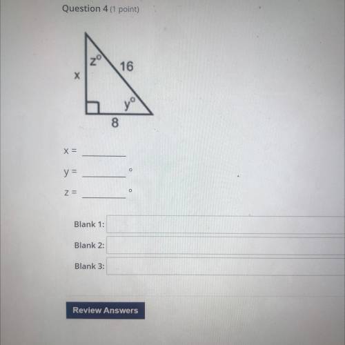 Please help I need to find the measure of the three unknown variables. Any help will be greatly app