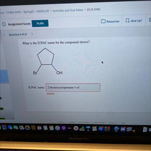 What is the iupac name for the compound shown?