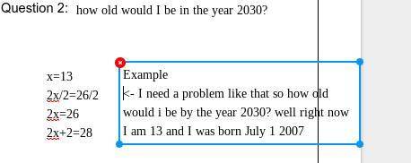 I really need help on this question for math and it's my own question please help