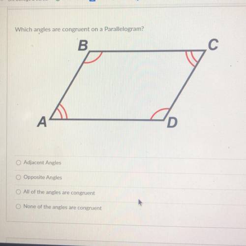 Please help! which angles are congruent?