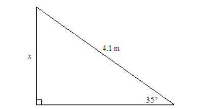 Smart math people want brainliest?

A slide 4.1 meters long makes an angle of 35° with the ground.