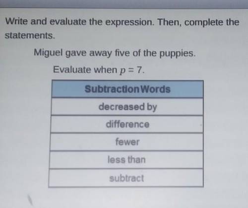 First, write the expression Second, 7 in fol the variable, p. Third, by 7 and 5. The answer is​