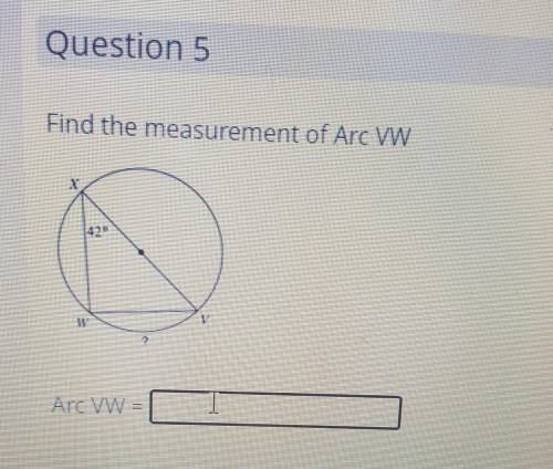 Find the measurement of Arc VW​