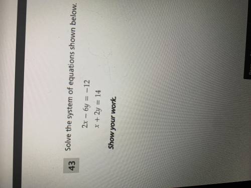 Solve the system of equations shown below?
