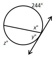 In the diagram at the left, what is the value of x?
