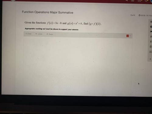 Algebra II FUNCTION OPERATIONS QUESTION