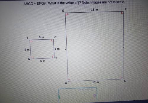 ABCD - EFGH. What is the value of j? Note: Images are not to scale.