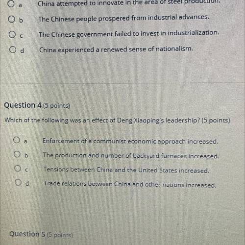 Which of the following was an effect of Deng Xiaoping's leadership?