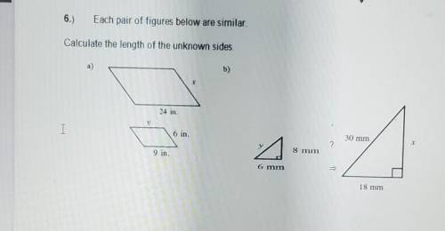 Please help me Calculate the length of the unknown sides​