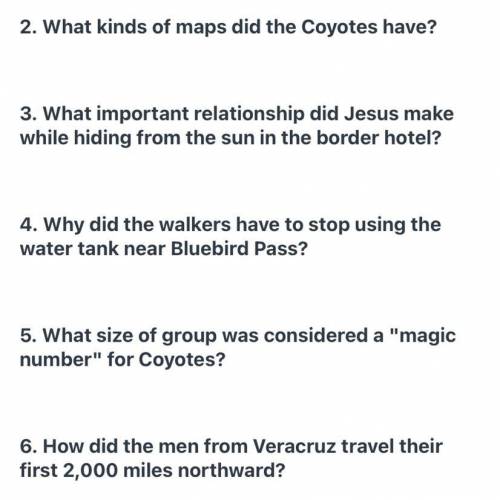 1. What was unfamiliar about the place names Jesus

encountered in Sonoita?
2. What kinds of maps