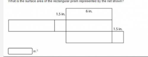 What is the surface area of the rectangular prism represented by the net shown