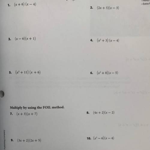Open Picture Need Help With 1-10 :)